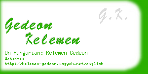 gedeon kelemen business card